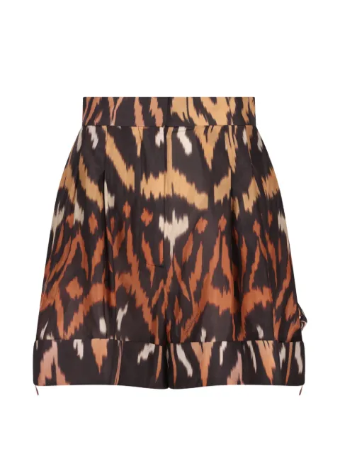 ZIMMERMANN ikat-print silk shorts Black 9050ASS261