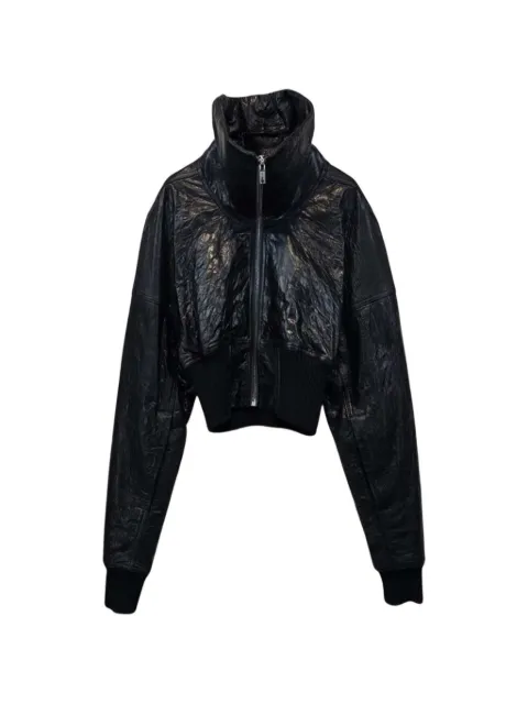 Rick Owens Draculight tunnel-neck cropped jacket Black RP02F5714LBE