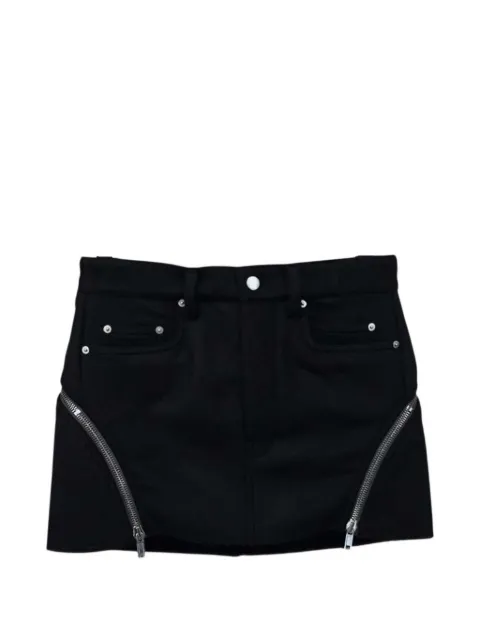 Rick Owens zip-detail denim skirt Black RP02F5362WMT