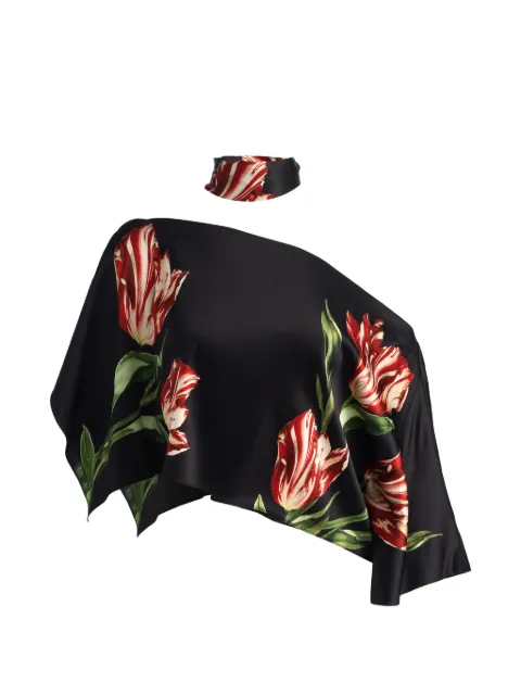 alice + olivia Rita one-shoulder blouse Black CC607P36030