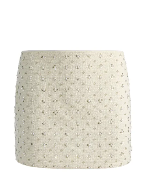 alice + olivia Rubi embellished mini skirt White CC607W59310