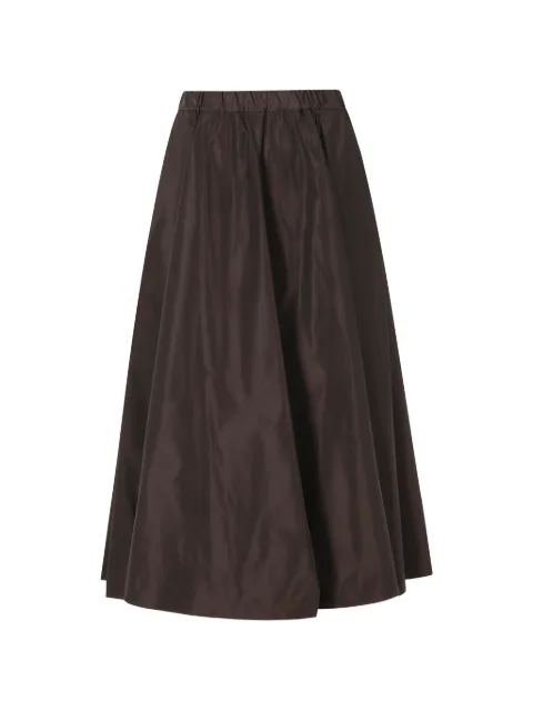 ASPESI elasticated-waistband flared midi skirt Brown 5N23P008