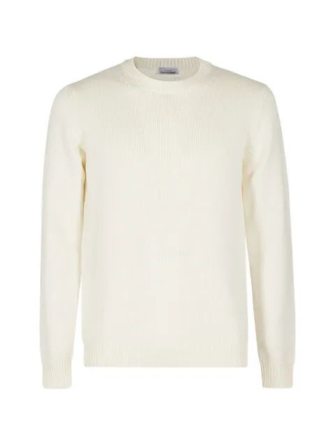 Roberto Collina crew-neck ribbed-trim sweater Neutrals 263MYB02001099