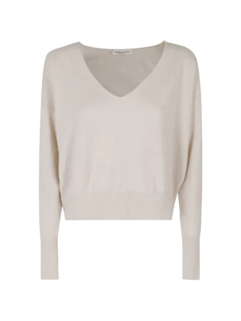 Roberto Collina V-neck long-sleeve sweater White 263FXB40002