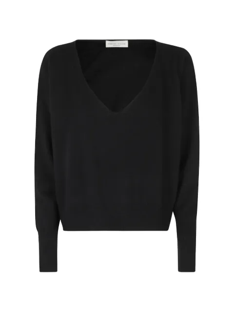 Roberto Collina V-neck knitted sweater Black 263FXB40002