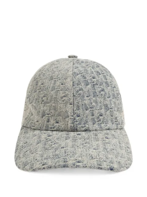 Emporio Armani monogram-jacquard denim baseball cap Blue EM007377AF29644