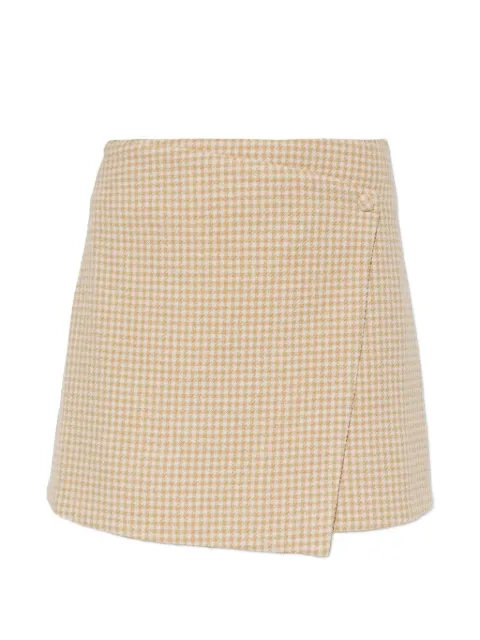 By Malene Birger Esma houndstooth wrap mini skirt Neutrals 104145