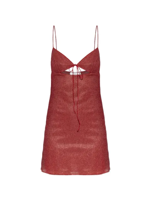 Oséree V-neck cut-out mini dress Red LTRF268LUREX