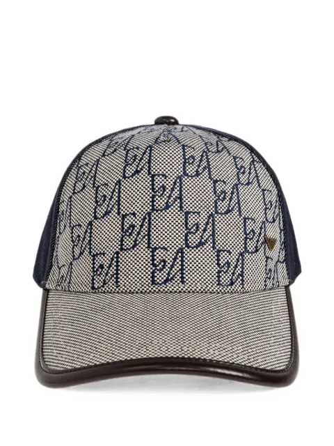 Emporio Armani monogram-embroidered curved-peak baseball cap Blue EM007022AF27571