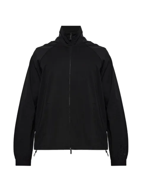 Emporio Armani logo-embroidered zip-up cardigan Black EM006859AF28109