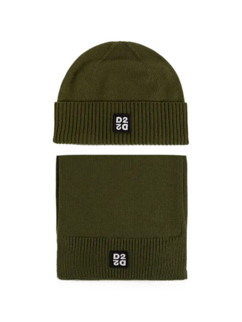DSQUARED2 logo-patch knit set Green GBM000401W00306