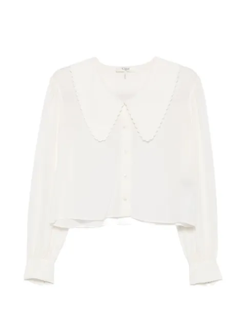Chloé scalloped peter pan collar blouse White CH26AH109005