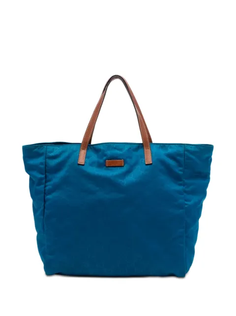 Gucci Pre-Owned 2016-2026 GG Nylon tote bag Blue OAZ8EYQF6477M1QI