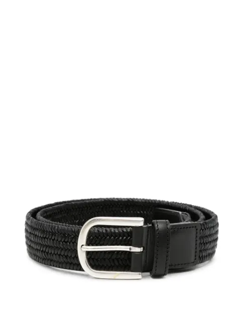 Canali woven leather belt Black KA0053250C