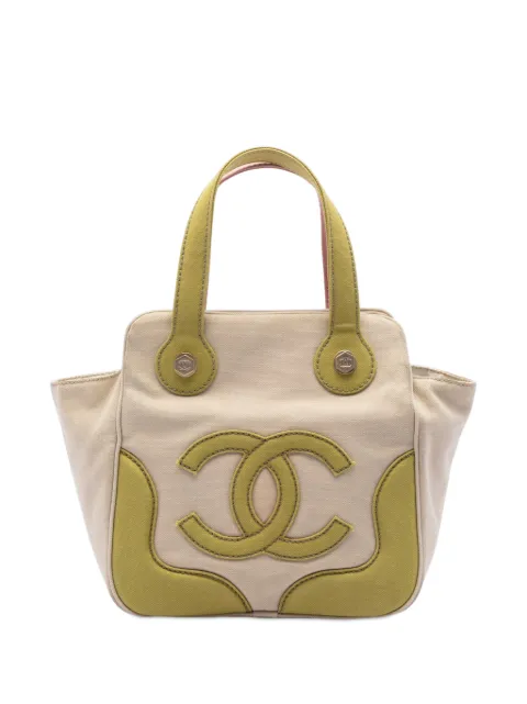 CHANEL Pre-Owned 2003-2004 CC Canvas Marshmallow handbag Brown 1428IZUSED65TKJU