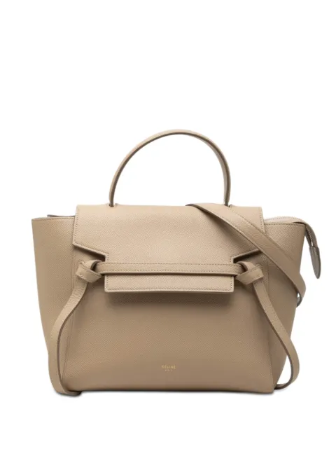 Celine Pre-Owned 2017 Micro Grained Calfskin Belt Bag satchel Neutrals YA80GDG6B9G0MNHP