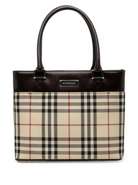 Burberry Pre-Owned 2000-2017 House Check Canvas handbag Neutrals QWF15C2GBTNYLNDT