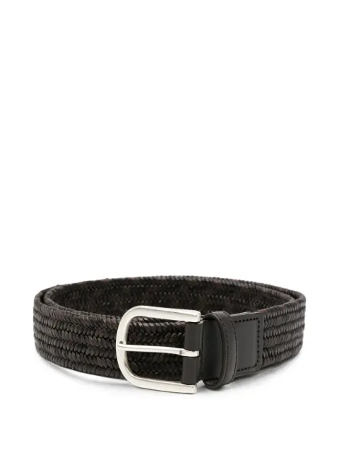 Canali woven leather belt Brown KA0053250C