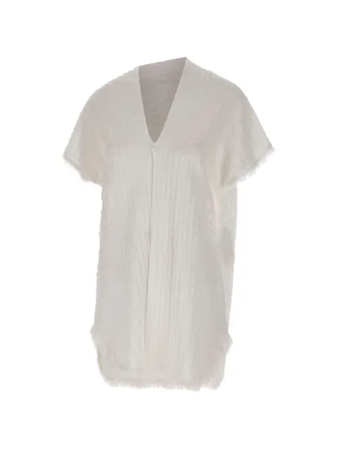 Kangra fringed short-sleeve cardigan White 152004201