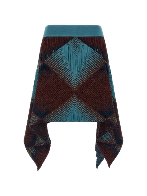 Kiko Kostadinov Ikat Argyle asymmetric skirt Blue KKWSS26KN0796