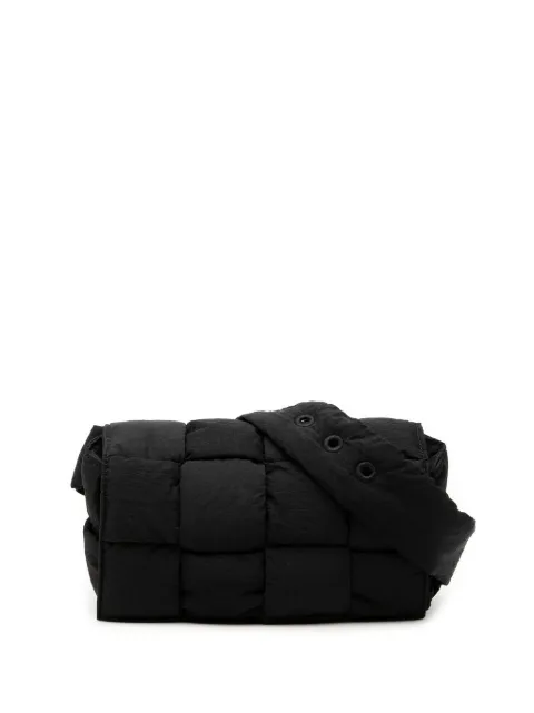 Bottega Veneta Pre-Owned 2012-2026 Mini Nylon Intrecciato Padded Tech Cassette belt bag Black MPROW594XR8CM4B7