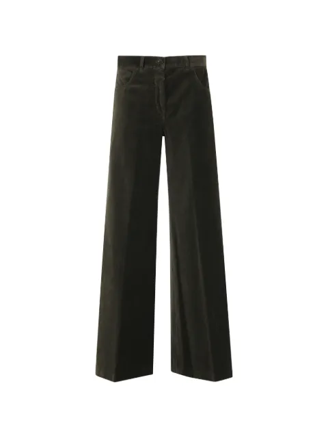 ASPESI velvet wide-leg trousers Green 0156V548