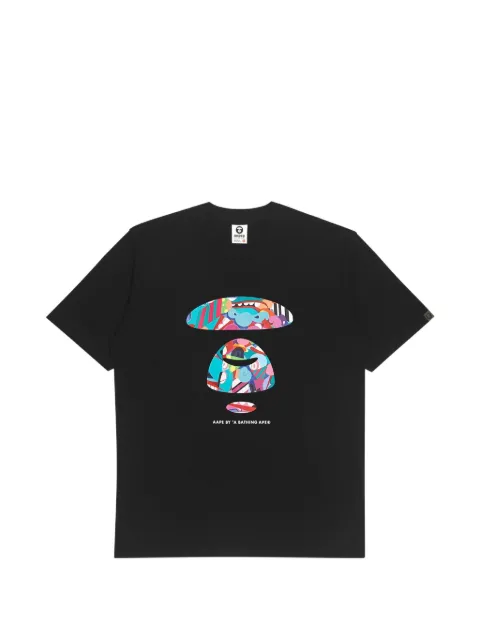 AAPE BY *A BATHING APE® x Eric Inkala Moonface-print T-shirt Black AAPTEM9668XXK