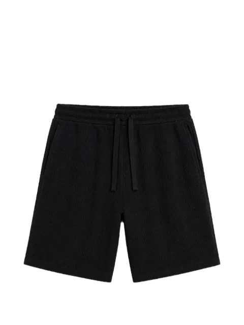 SWEET PANTS waffle-knit logo-patch shorts Black WAFFLESHORTSHORTBLACK