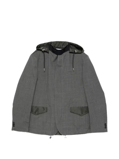 sacai hooded panelled jacket Grey 2604026M