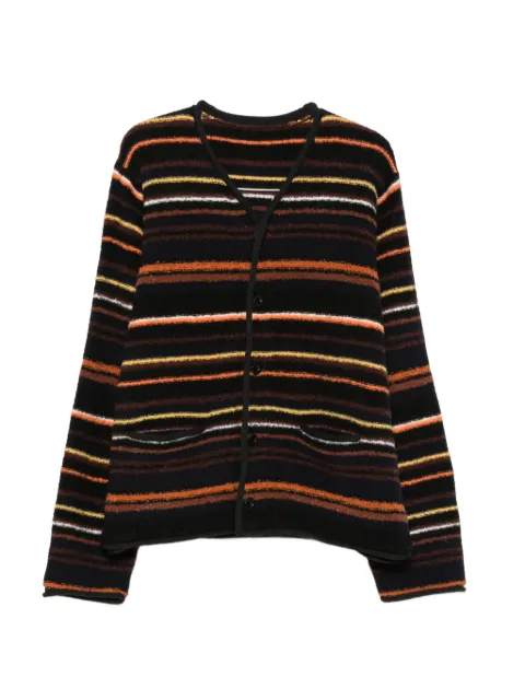 sacai striped button-up cardigan Black 2604070M