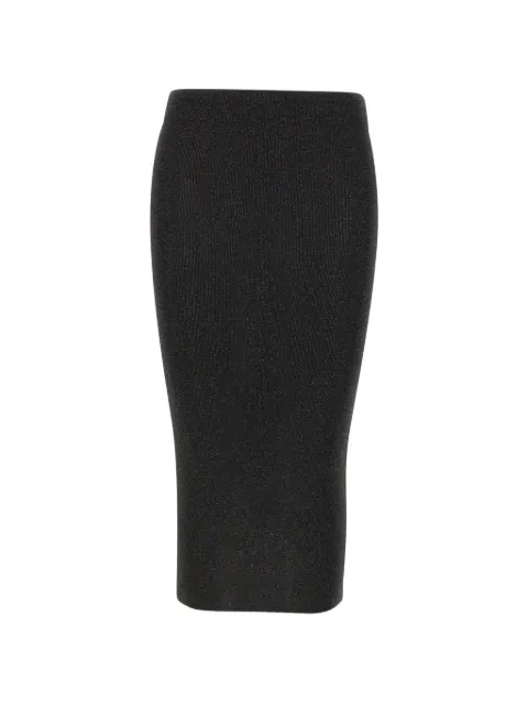 Kangra ribbed-knit slim-fit midi skirt Black 197144