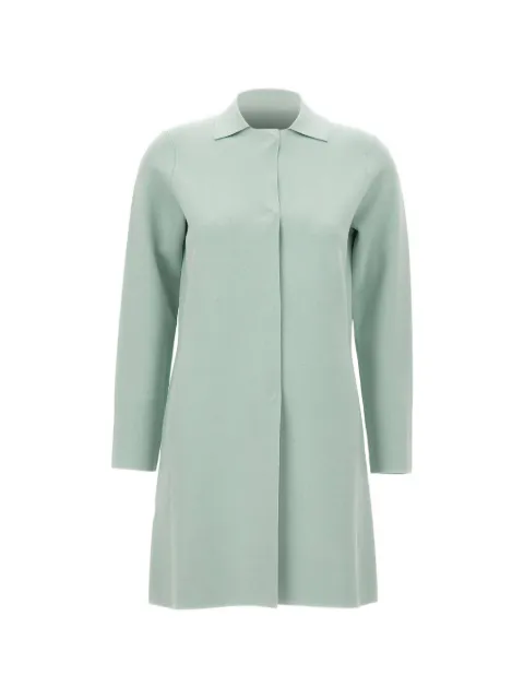 Kangra snap-button classic-collar coat Green 194417