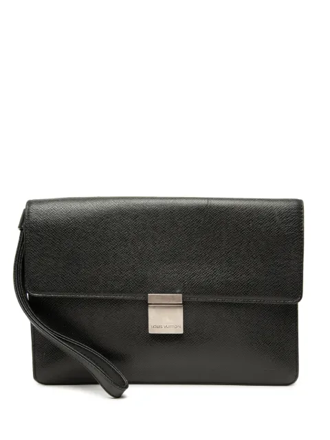Louis Vuitton Pre-Owned 2002 Taiga Selenga clutch bag Black 0RSGI2RDMVBKNIDA