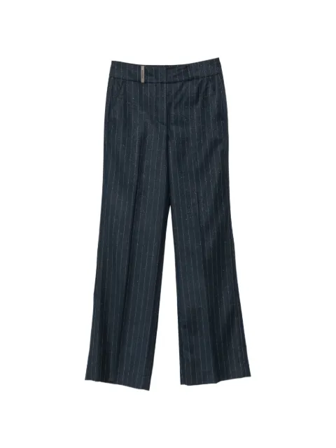 Peserico pinstripe-pattern trousers Blue A04283Z03362