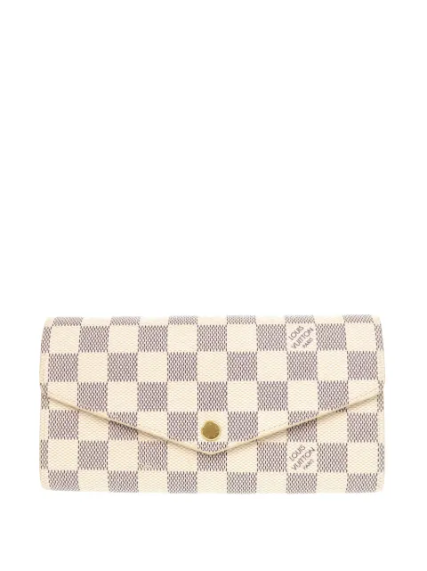 Louis Vuitton Pre-Owned 2021-2026 Damier Azur Sarah Wallet long wallets White IHQ0EOYGM4P2OE3W