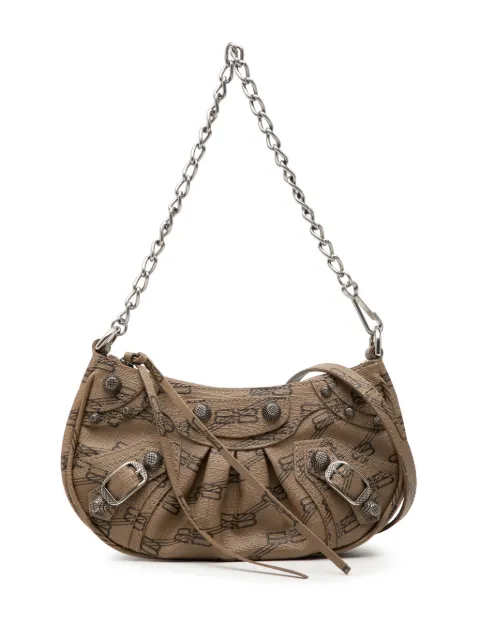 Balenciaga Pre-Owned 2010 Mini BB Monogram Coated Canvas Le Cagole satchel Brown QOAUIHNIXKF8DLNN