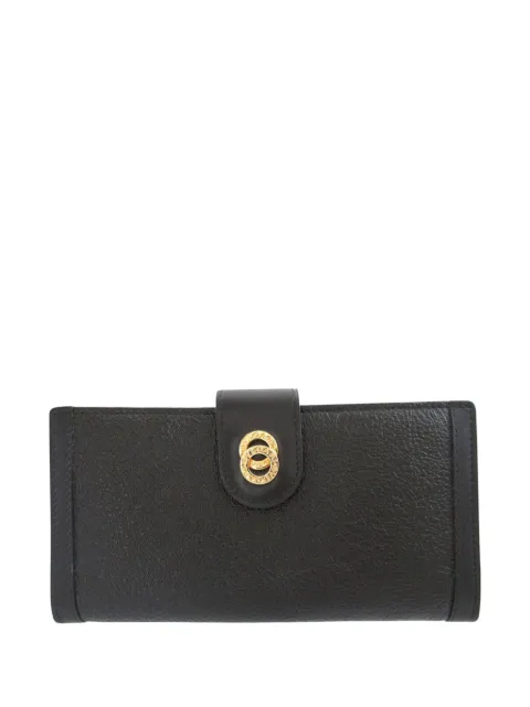 Bvlgari Pre-Owned 2010-2026 Leather Doppio Tondo Bifold Wallet long wallets Black DXLSHLHLAGV1D798