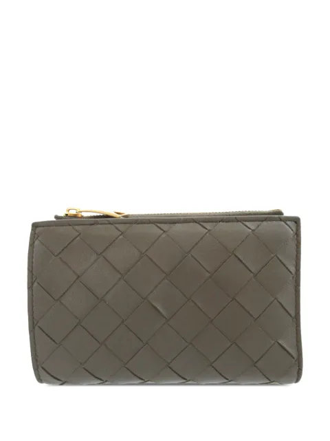 Bottega Veneta Pre-Owned 2012-2026 Nappa Intrecciato Bifold Wallet small wallets Brown 38Z6A4F93Z8M8ALP