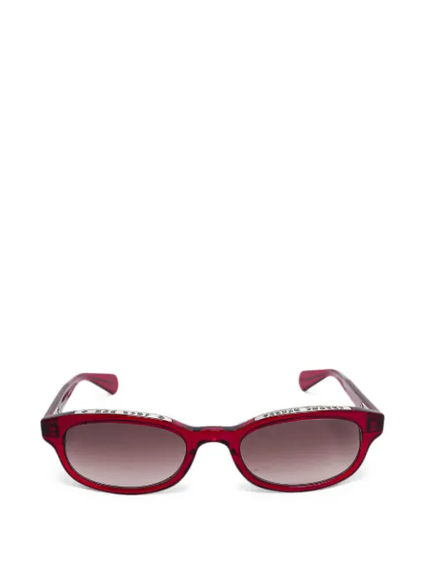 Chrome Hearts Lowrider rectangle-frame sunglasses Red CHRM1476