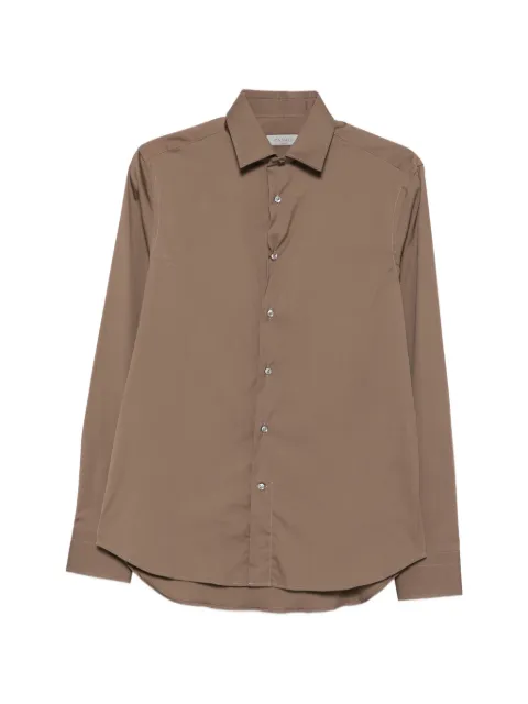 Canali spread-collar long-sleeve shirt Brown CCLX0A1GA03292