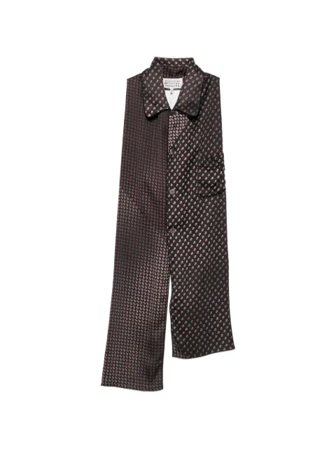 Maison Margiela paisley-print button-down scarf Brown S50TE0124M36040