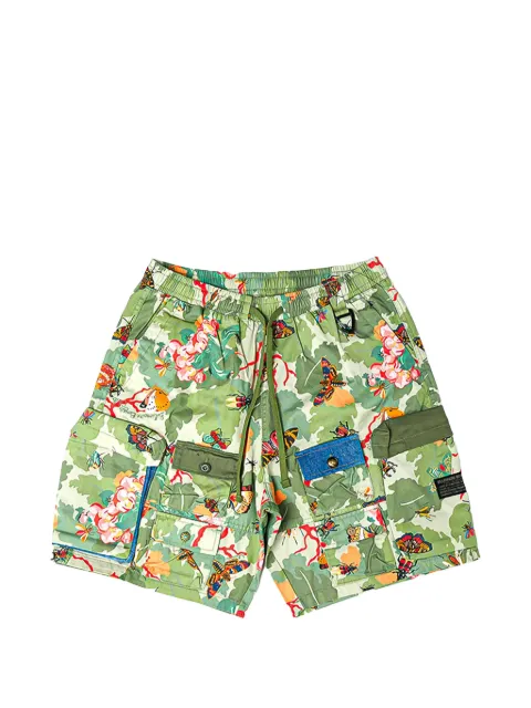 Billionaire Boys Club butterfly-print cargo shorts Green 8613105PALE