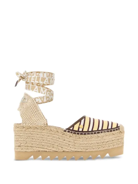 Stella McCartney Gaia striped espadrilles Neutrals 810666E00328