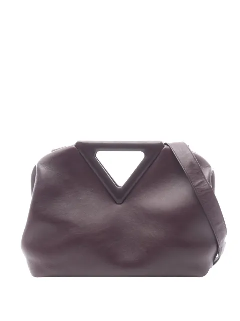 Bottega Veneta Pre-Owned 2012-2026 Medium Leather Point satchel Purple MHKDZTX2AWEQ228V