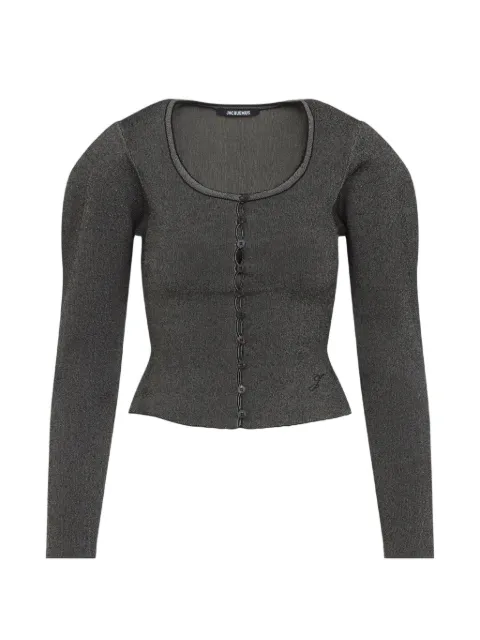 Jacquemus Sera button-up scoop-neck cardigan Grey CDW00812AK00269