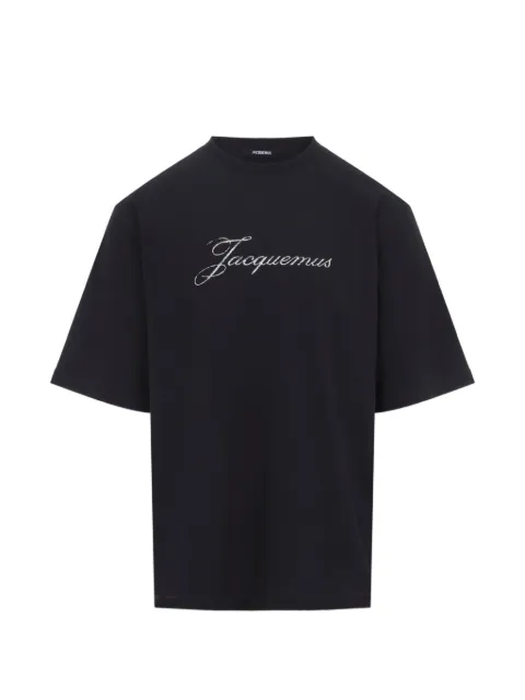 Jacquemus logo-print T-shirt Black TSM00639AJ00289