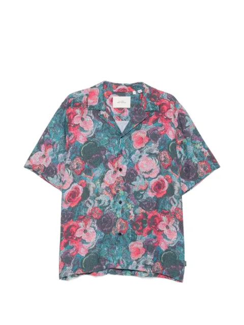 Les Deux Bouquet floral-print short-sleeve shirt Green 1001910