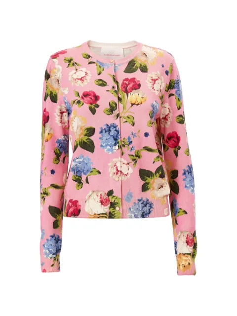 Carolina Herrera floral-print cardigan Pink E2612N104KPT