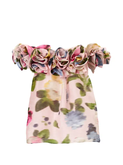 Carolina Herrera floral-print ruffled-detail top Pink E2611N205GLF