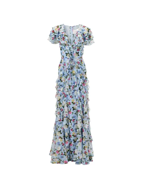 Carolina Herrera floral-print maxi dress Blue E2611N705GFC